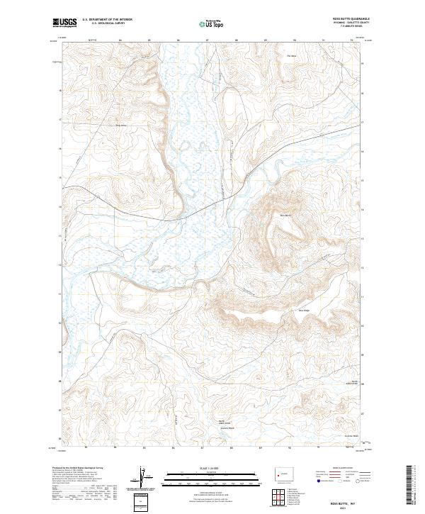 Ross Butte, WY — USGS 7.5-minute topo (2021)