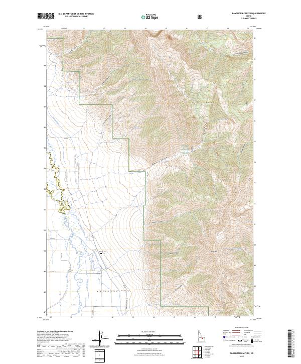 Ramshorn Canyon, ID — USGS 7.5-minute topo (2023)
