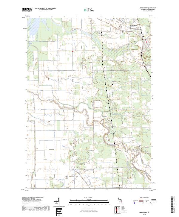 Bridgeport, MI — USGS 7.5-minute topo (2023)