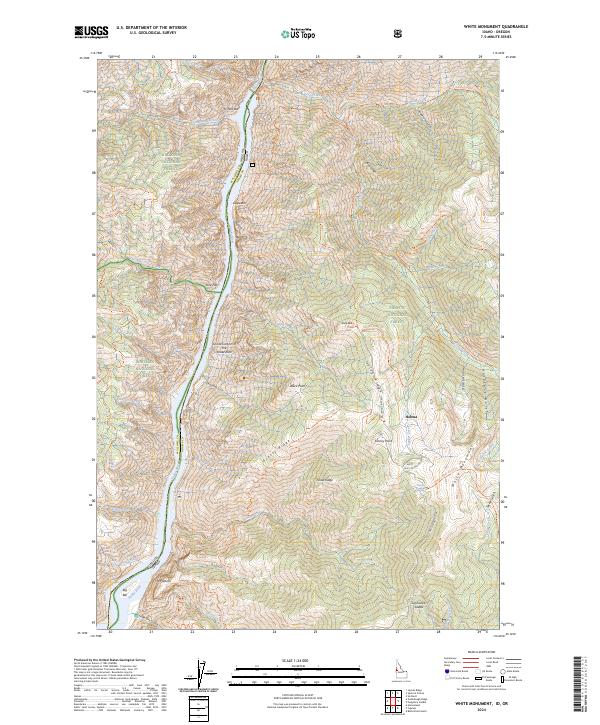 White Monument, ID-OR — USGS 7.5-minute topo (2024)