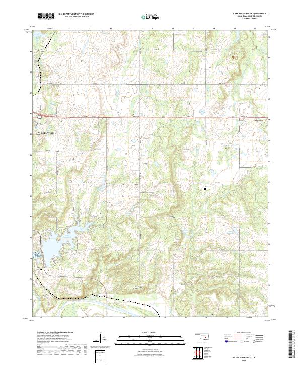 Lake Holdenville, OK — USGS 7.5-minute topo (2022)