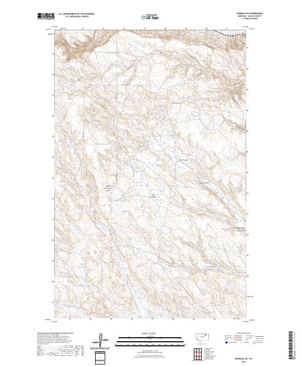 Hinsdale SE, MT — USGS 7.5-minute topo (2024)