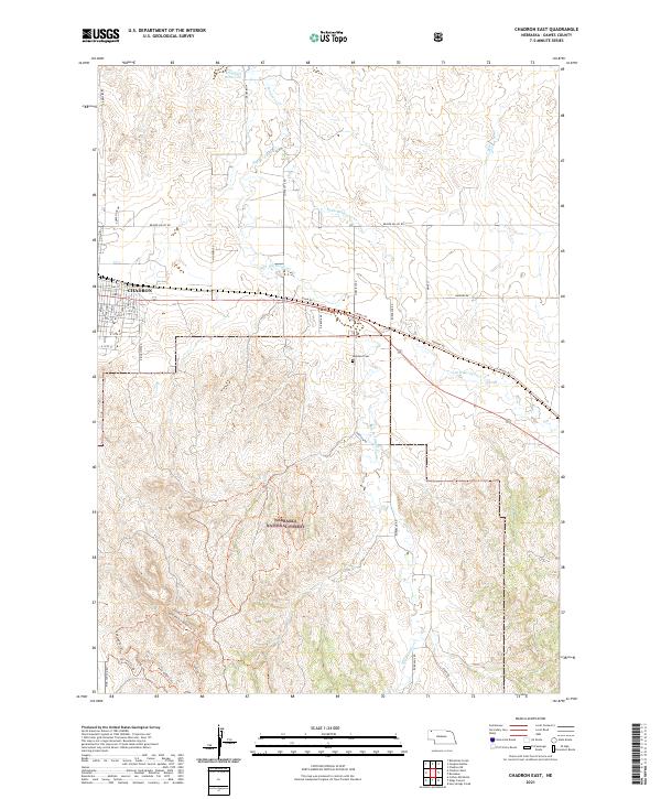 Chadron East, NE — USGS 7.5-minute topo (2021)