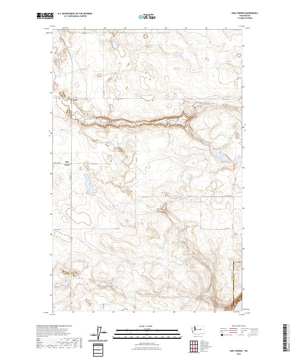Sims Corner, WA — USGS 7.5-minute topo (2023)