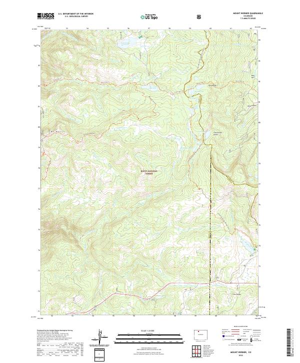 Mount Werner, CO — USGS 7.5-minute topo (2022)