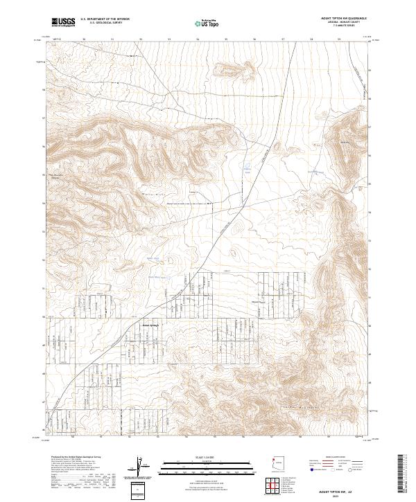 Mount Tipton NW, AZ — USGS 7.5-minute topo (2023)