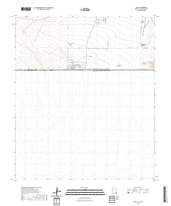 Naco, AZ,SON, US — USGS 7.5-minute topo (2021)