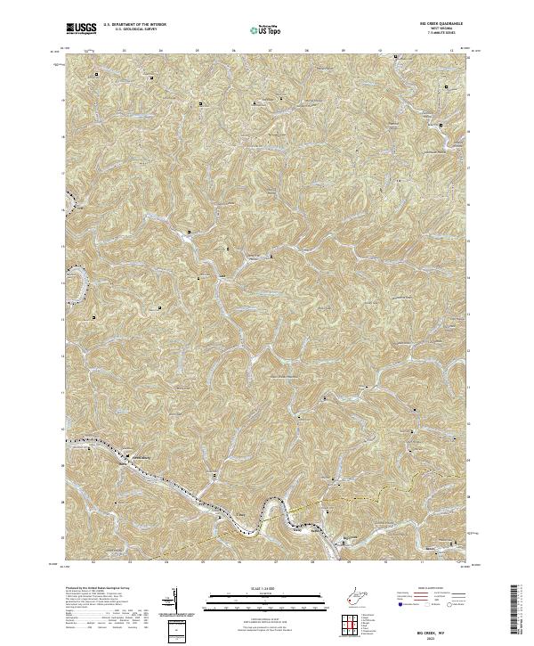 Big Creek, WV — USGS 7.5-minute topo (2023)