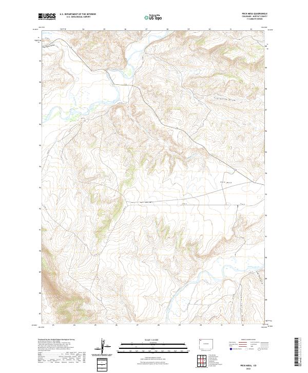Peck Mesa, CO — USGS 7.5-minute topo (2022)