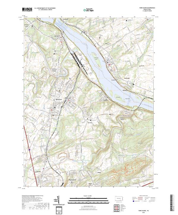 York Haven, PA — USGS 7.5-minute topo (2023)