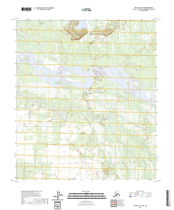 Big Delta A-3 SW, AK — USGS 7.5-minute topo (2024)