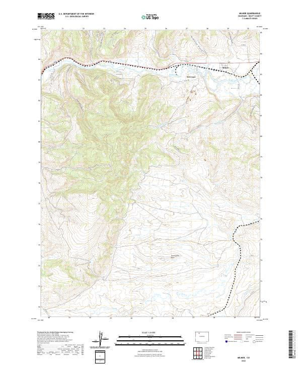 Milner, CO — USGS 7.5-minute topo (2022)