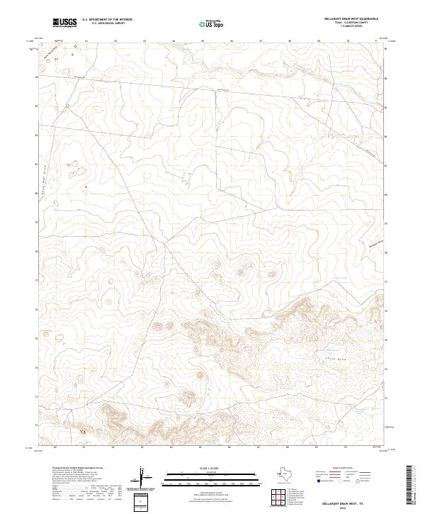Dellahunt Draw West, TX — USGS 7.5-minute topo (2022)