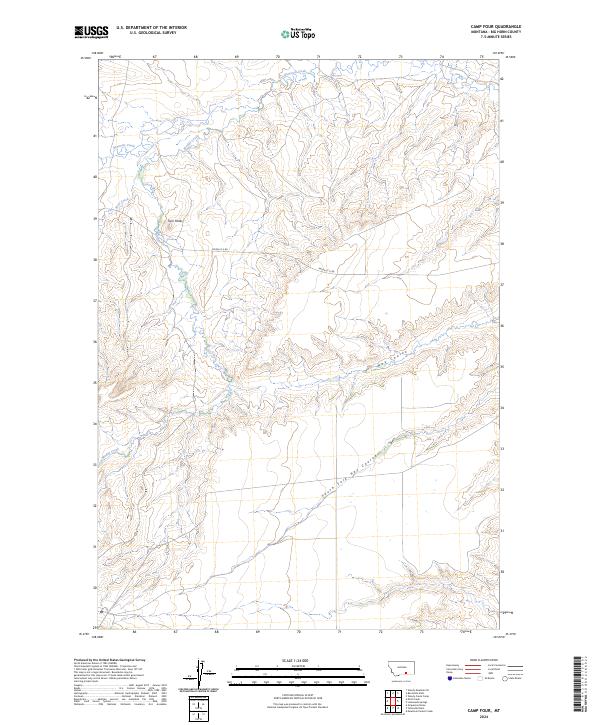 Camp Four, MT — USGS 7.5-minute topo (2024)