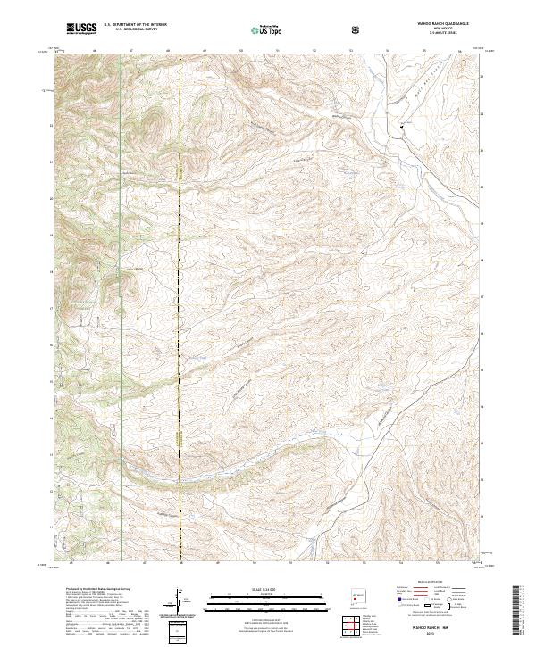 Wahoo Ranch, NM — USGS 7.5-minute topo (2023)