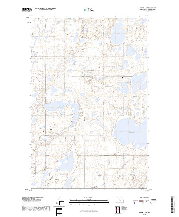Kunkel Lake, ND — USGS 7.5-minute topo (2024)