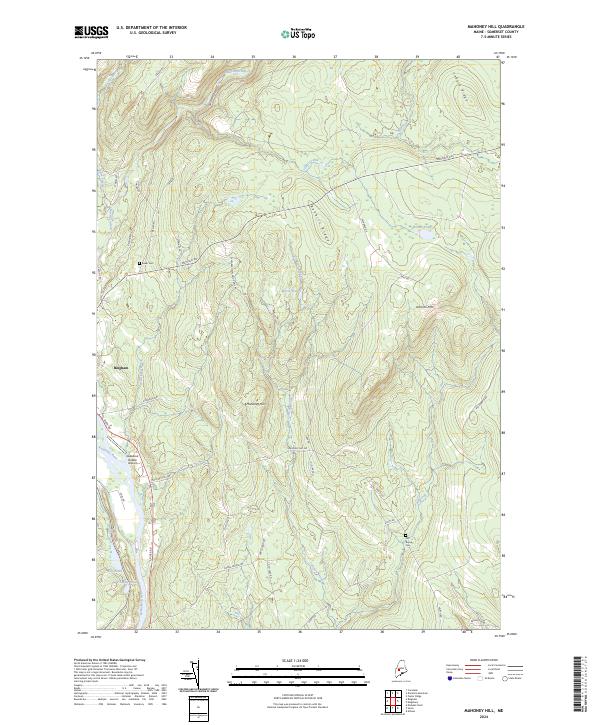 Mahoney Hill, ME — USGS 7.5-minute topo (2024)