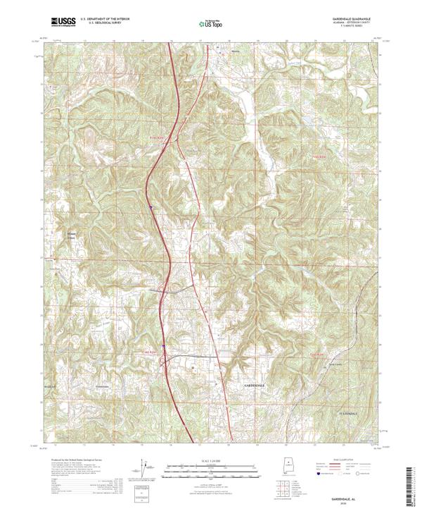 Gardendale, AL — USGS 7.5-minute topo (2026)
