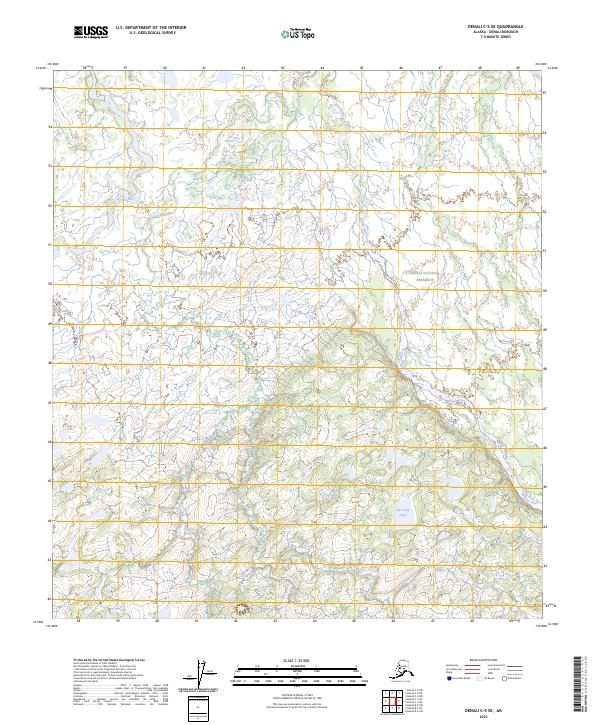 Denali C-5 SE, AK — USGS 7.5-minute topo (2023)