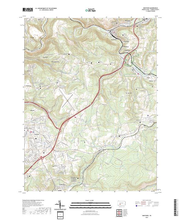 Geistown, PA — USGS 7.5-minute topo (2023)