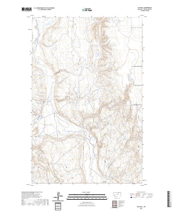 Tattnall, MT — USGS 7.5-minute topo (2024)