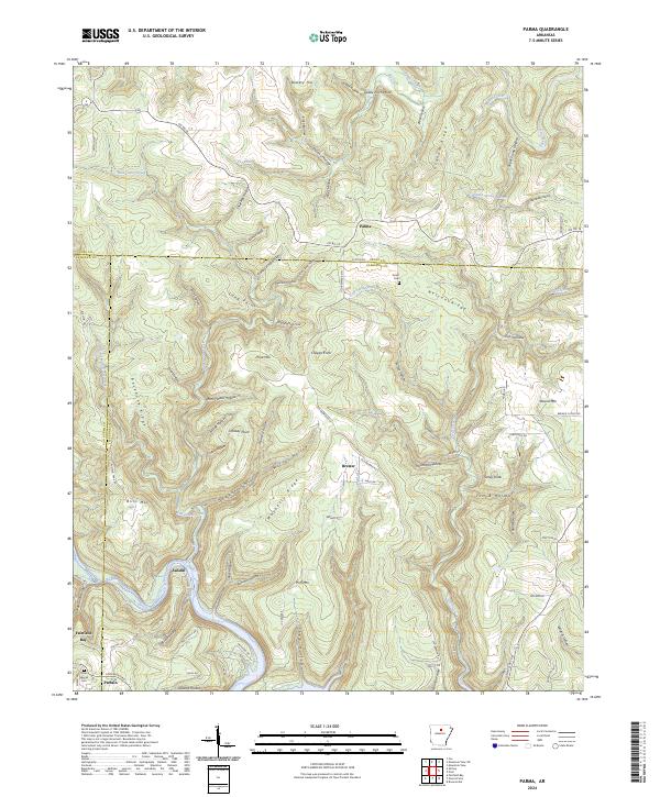 Parma, AR — USGS 7.5-minute topo (2024)
