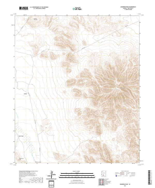 Cimarron Peak, AZ — USGS 7.5-minute topo (2021)