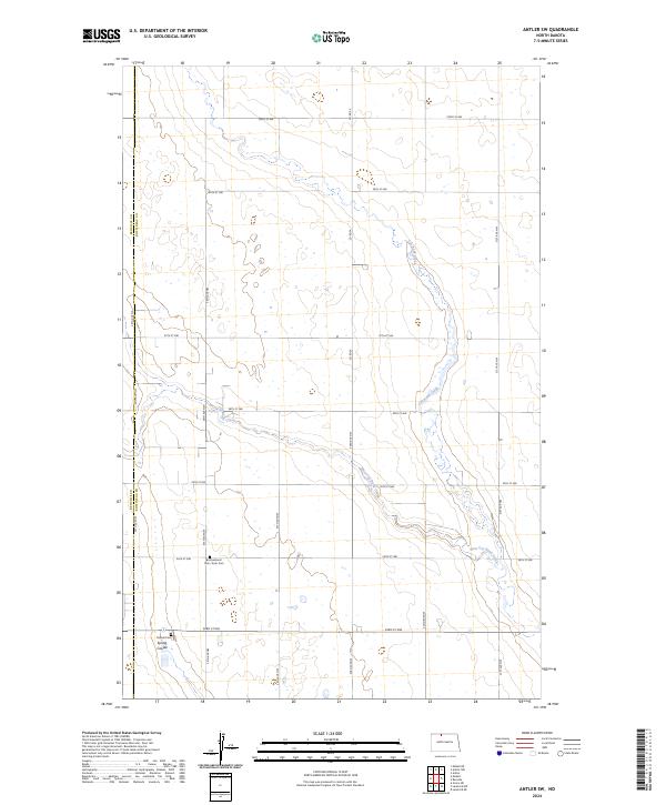 Antler SW, ND — USGS 7.5-minute topo (2024)