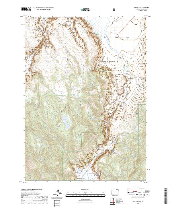 Valley Falls, OR — USGS 7.5-minute topo (2024)