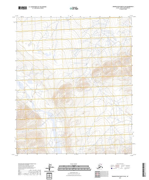 Demarcation Point B-5 NE, AK — USGS 7.5-minute topo (2023)