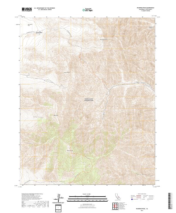 Wildrose Peak, CA — USGS 7.5-minute topo (2021)