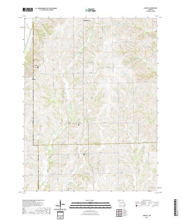Lindley, MO — USGS 7.5-minute topo (2021)