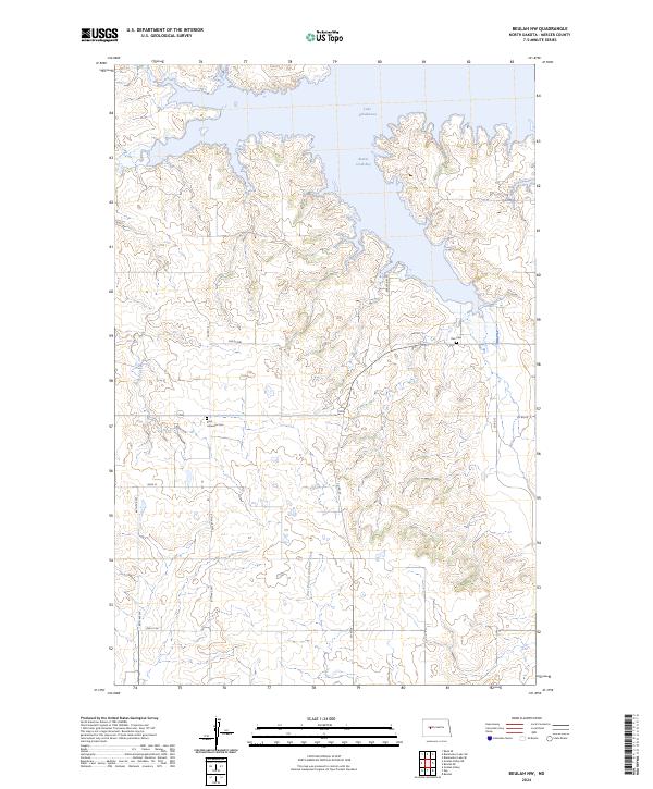 Beulah NW, ND — USGS 7.5-minute topo (2024)