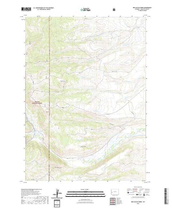 Red Castle Creek, WY — USGS 7.5-minute topo (2021)