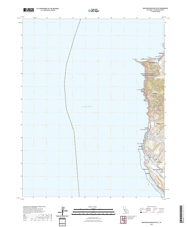 Montara Mountain OE W, CA — USGS 7.5-minute topo (2021)