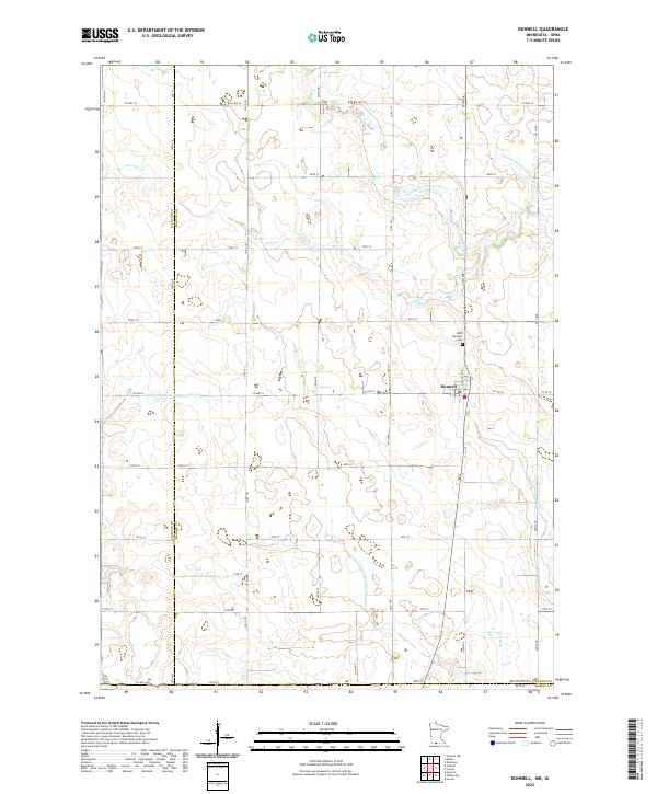Dunnell, MN-IA — USGS 7.5-minute topo (2022)
