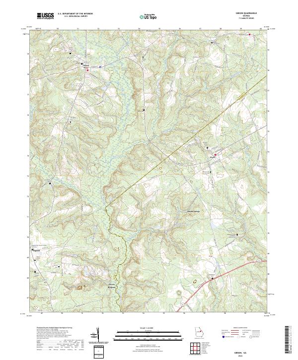 Gibson, GA — USGS 7.5-minute topo (2024)