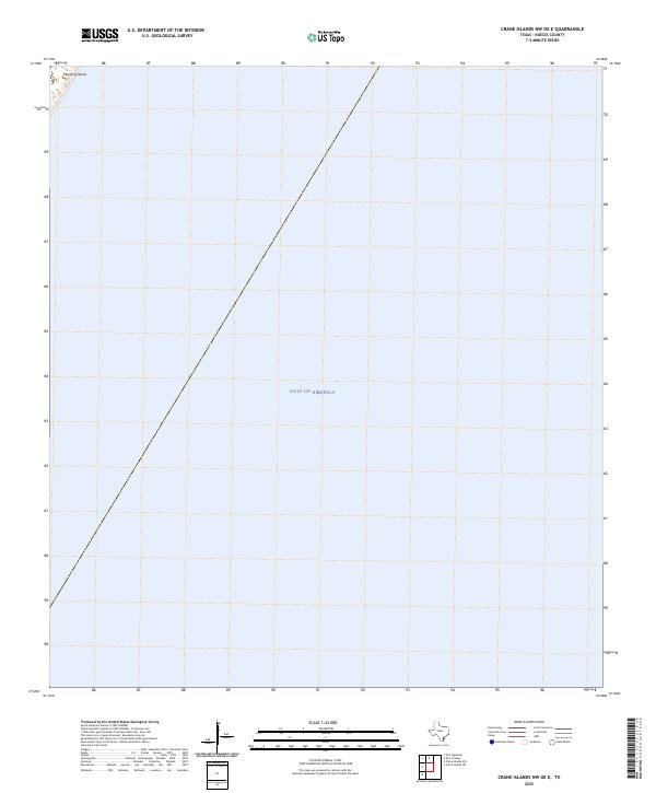 Crane Islands NW OE E, TX — USGS 7.5-minute topo (2025)