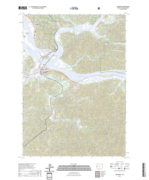 Reedsport, OR — USGS 7.5-minute topo (2024)
