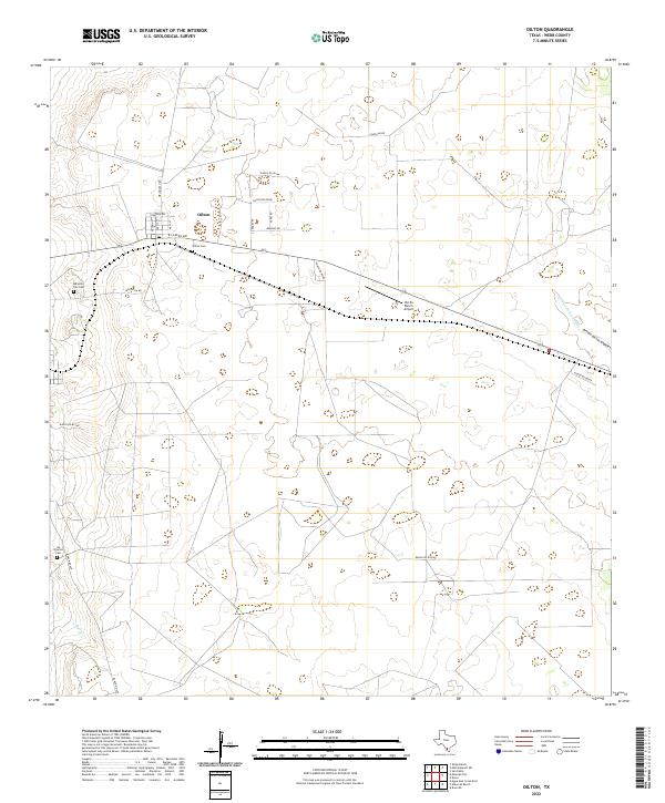Oilton, TX — USGS 7.5-minute topo (2022)