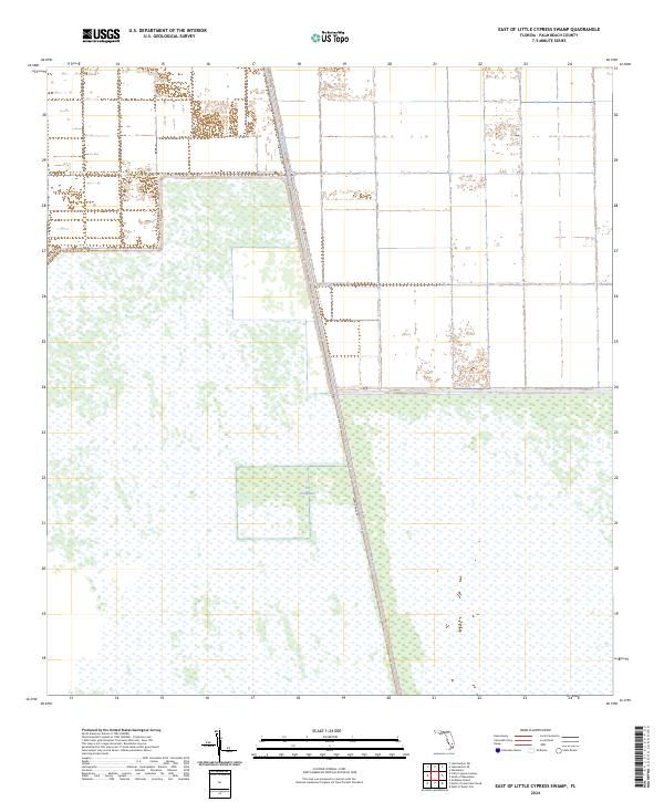 East of Little Cypress Swamp, FL — USGS 7.5-minute topo (2024)