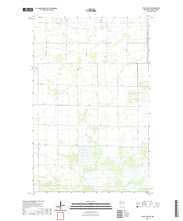 Thief Lake NW, MN — USGS 7.5-minute topo (2022)