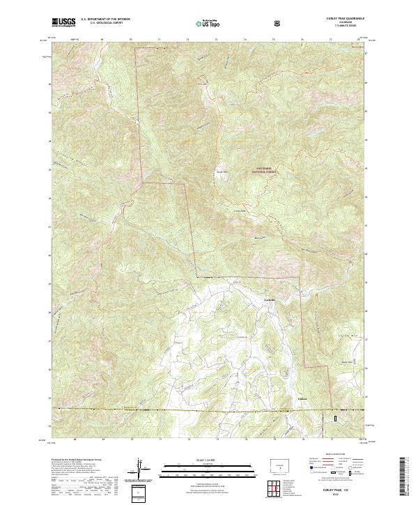 Curley Peak, CO — USGS 7.5-minute topo (2022)