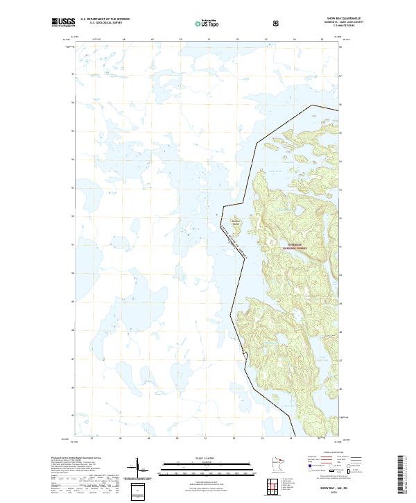 Snow Bay, MN-ON — USGS 7.5-minute topo (2022)