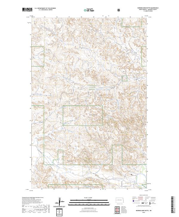 Burning Mine Butte, ND — USGS 7.5-minute topo (2024)