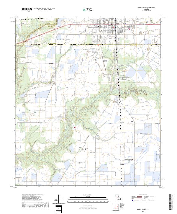 Eunice South, LA — USGS 7.5-minute topo (2024)