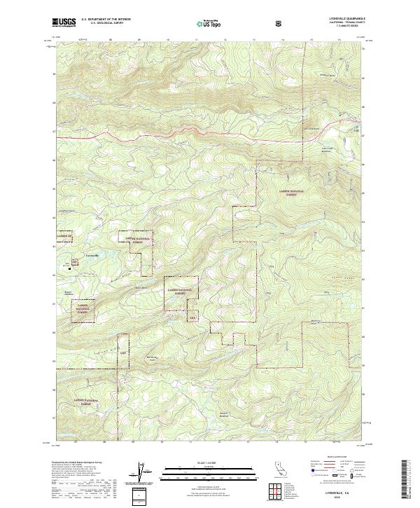 Lyonsville, CA — USGS 7.5-minute topo (2022)