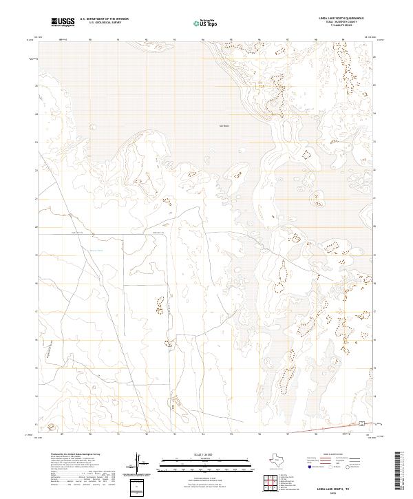 Linda Lake South, TX — USGS 7.5-minute topo (2022)