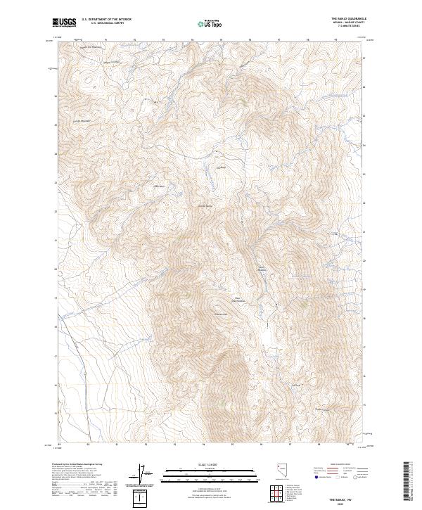 The Banjo, NV — USGS 7.5-minute topo (2023)