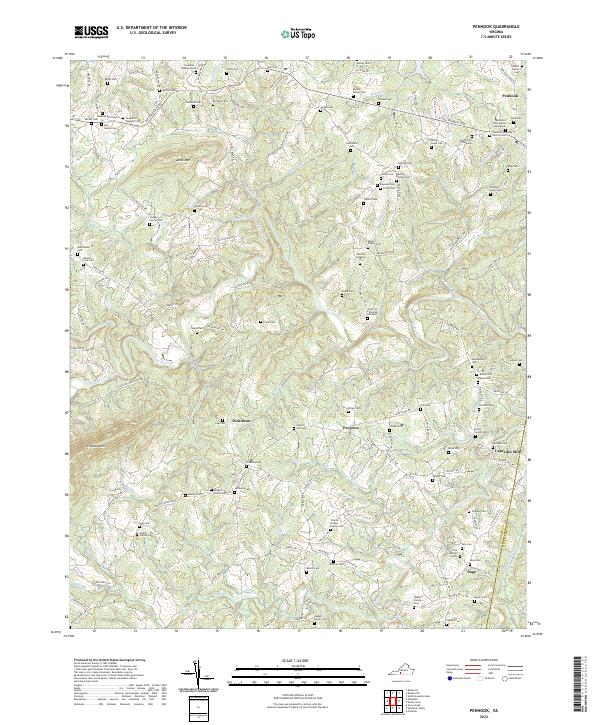 Penhook, VA — USGS 7.5-minute topo (2022)